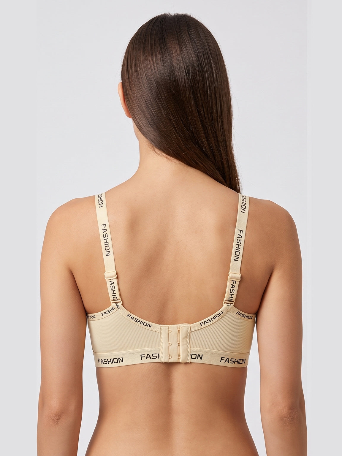 Ribbed Everyday Support Bra - Cream