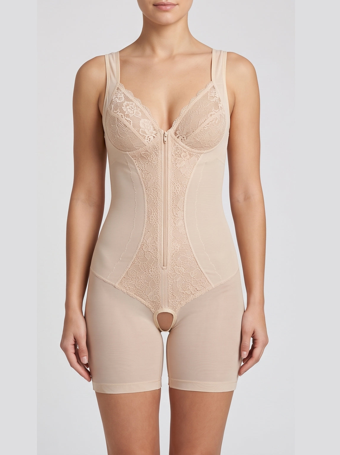 Sculpt & Shape Lace Waist Cinching Bodysuit