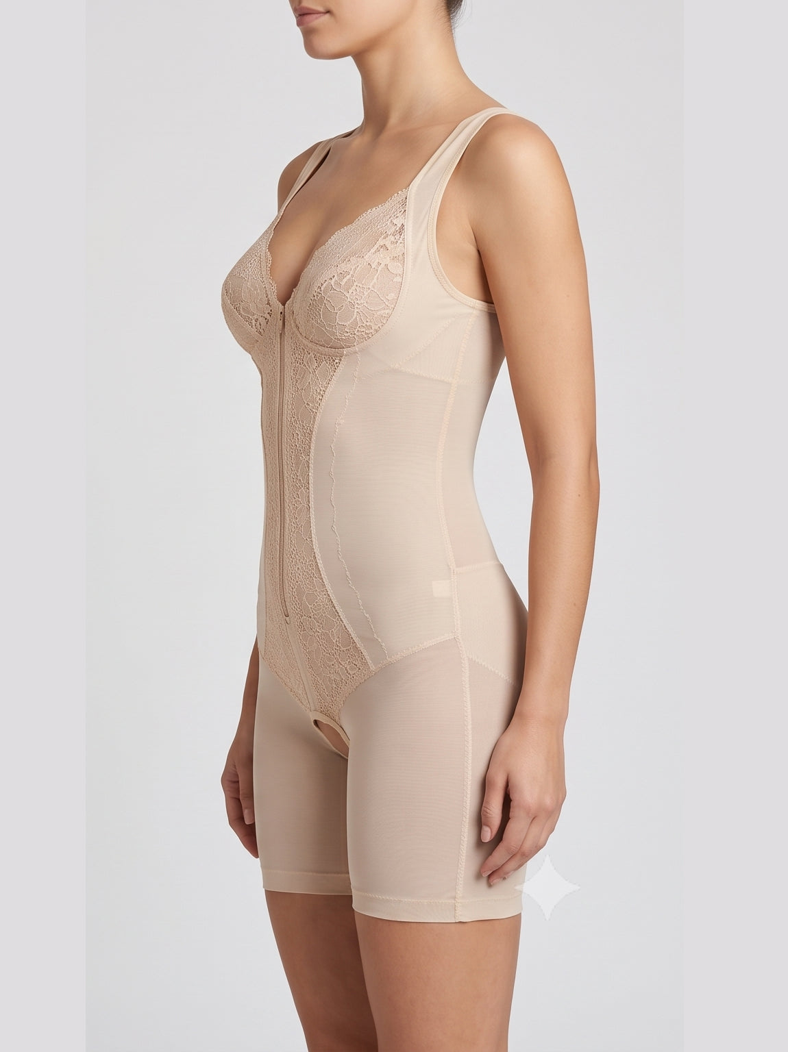 Sculpt & Shape Lace Waist Cinching Bodysuit