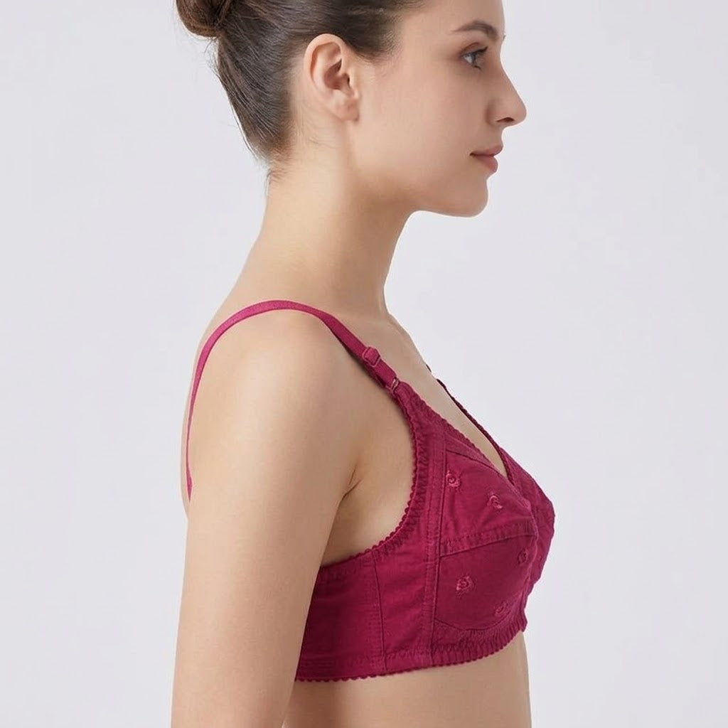 Premium Cotton Everyday Comfort Bra – Full Coverage & Support