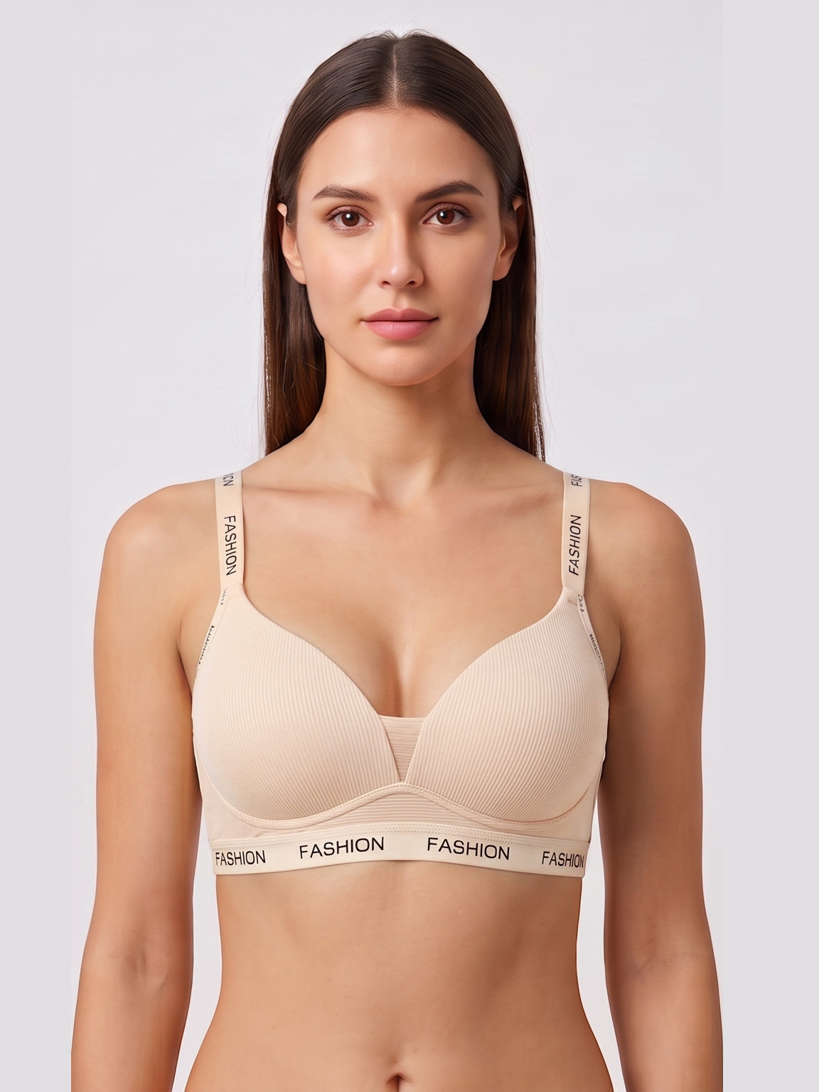 Ribbed Everyday Support Bra - Light Pink