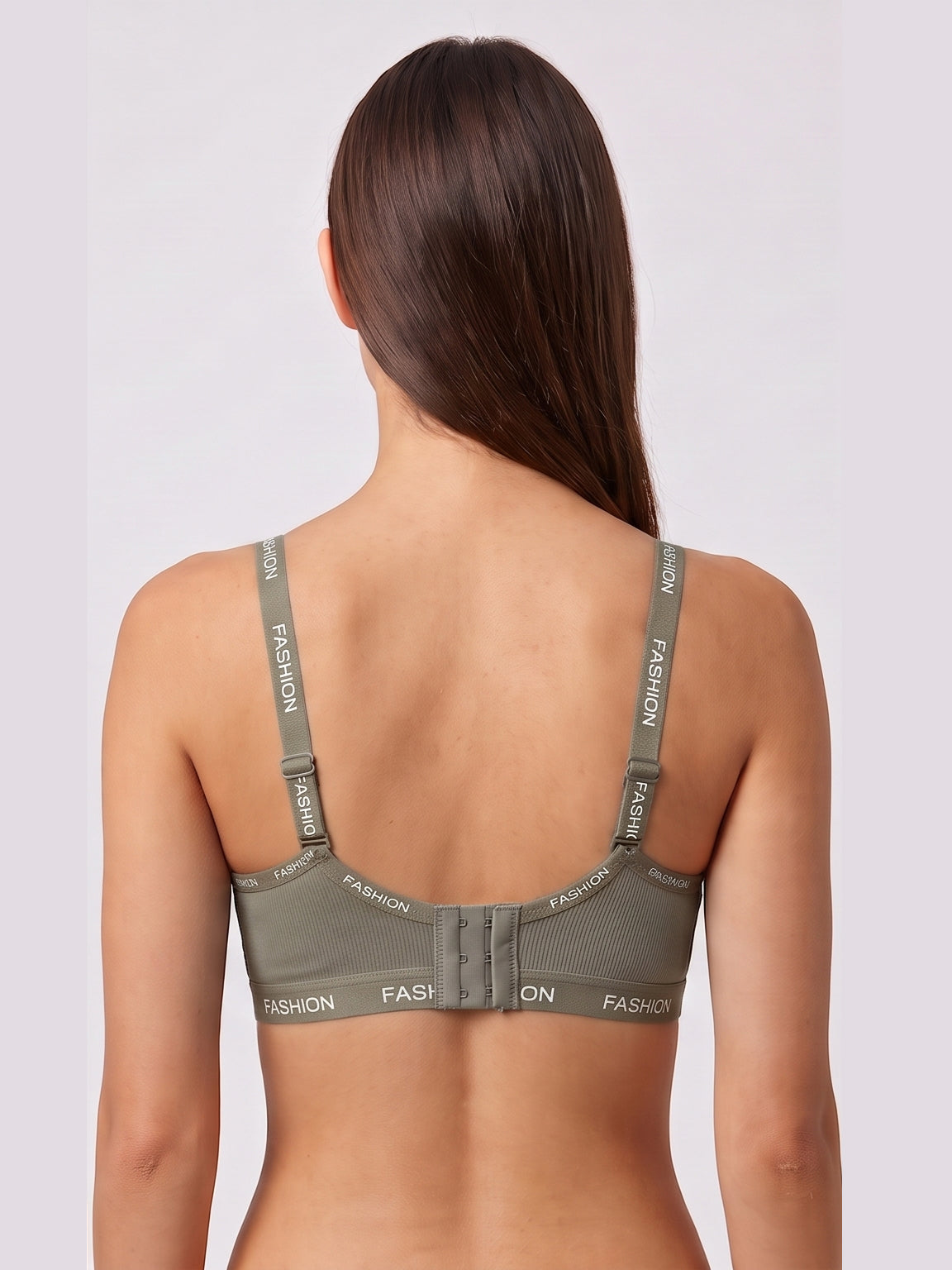 Ribbed Everyday Support Bra - Olive