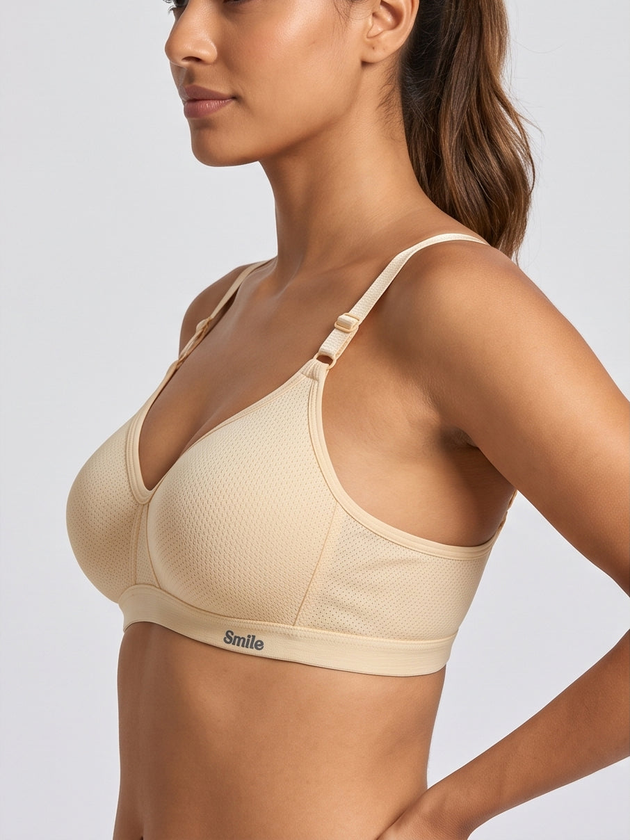 Soft Everyday Wirefree Bra - Beige