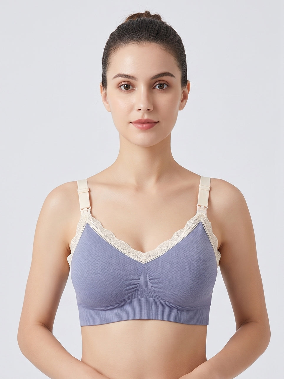 Comfortable Everyday Nursing Bra - Lavender Blue