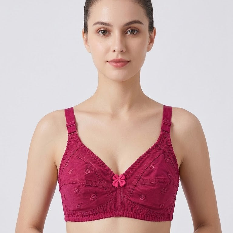 Premium Cotton Everyday Comfort Bra – Full Coverage & Support