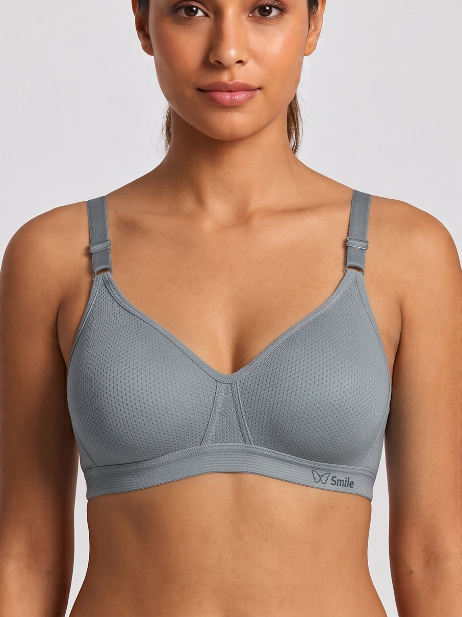 Soft Everyday Wirefree Bra - Gray