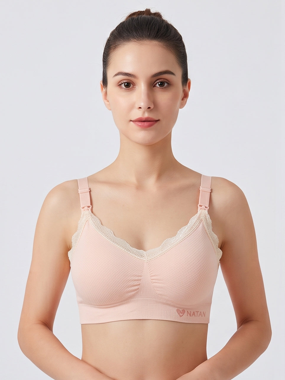 Comfortable Everyday Nursing Bra - Peach