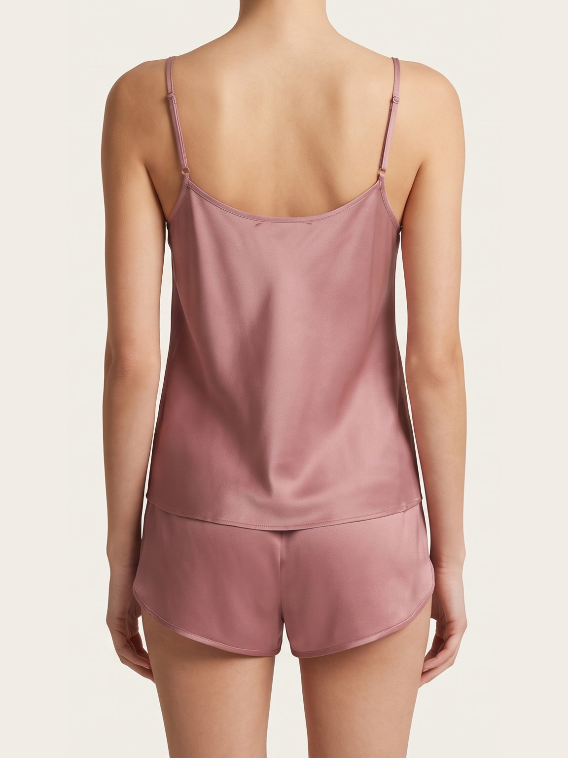 Luxe Satin Cami & Shorts Nightwear Set - Pink